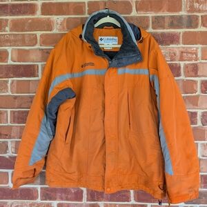 Columbia Men's Orange and Gray Ski Jacket